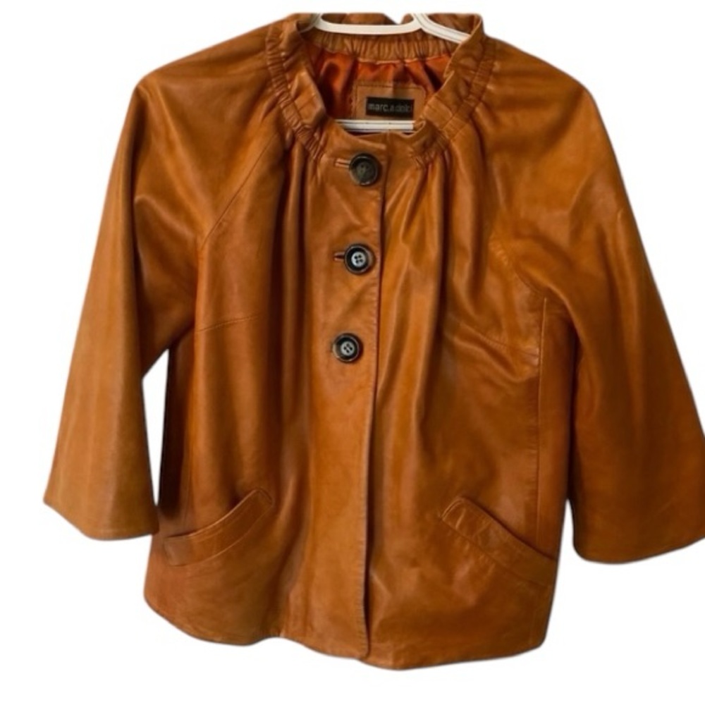 Marc A Dolci Women’s Bolero Style Leather Jacket. Made in India